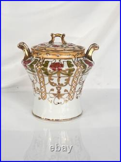 Antique Nippon Ginger Jar Hand Painted Biscuit Jar-Covered Gold Enamel-Moriage