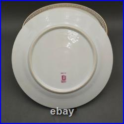 Antique Noritake Porcelain Dinner Plates Chanfaire Gold Etched Set 8 Plus Spare
