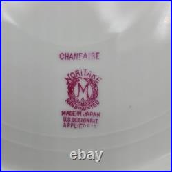 Antique Noritake Porcelain Dinner Plates Chanfaire Gold Etched Set 8 Plus Spare