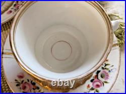 Antique Old Paris Teaset Service for 6 19th Century Floral Excellent