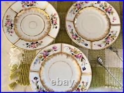 Antique Old Paris Teaset Service for 6 19th Century Floral Excellent