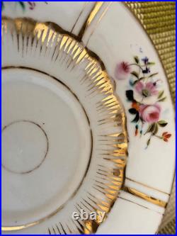 Antique Old Paris Teaset Service for 6 19th Century Floral Excellent