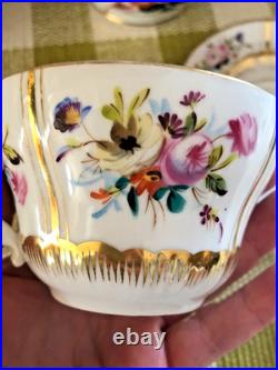 Antique Old Paris Teaset Service for 6 19th Century Floral Excellent