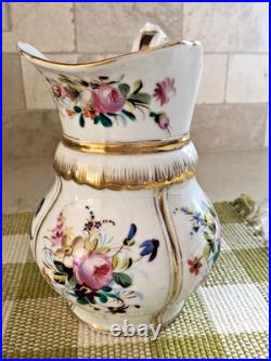 Antique Old Paris Teaset Service for 6 19th Century Floral Excellent
