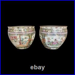 Antique Porcelain 16 FR Medallion FB wRose Gold Qianlong Seal 2 Av