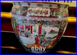 Antique Porcelain 16 FR Medallion FB wRose Gold Qianlong Seal 2 Av