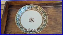 Antique Porcelain Footed Bowl Gold trim and multi colored pattern. Made in Japan