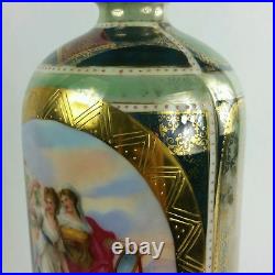 Antique Porcelain Portrait Scene Vase with Moriage Austria 11 Antique Porcelain Portrait Scene Vase with Moriage Austria 11