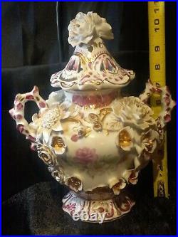 Antique Porcelain Royal Chinaworks 1847 Pot-Pourri Vase w Lid-Pristine Condition
