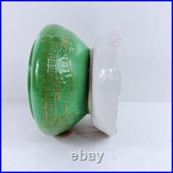 Antique RB Gray China St. Louis Green Gold Gilt Centerpiece Bowl Porcelain