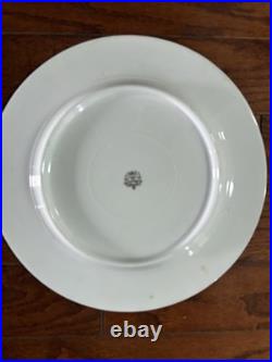 Antique Rare Stouffer China Gold Porcelain Plates 11 Diameter / Set of 6