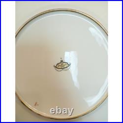 Antique Rosenthal China Ivory Bavaria Encrusted Gold Green Porcelain Dinnerplate Antique Rosenthal China Ivory Bavaria Encrusted Gold Green Porcelain Dinnerplate