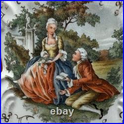 Antique Royal China 22Kt Gold Victorian Portrait Double Handle Vase Urn Decor 9