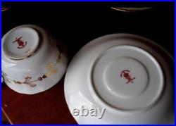 Antique Royal Crown Derby Cabbage Roses Cup & Saucer Pattern 4638