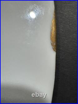 Antique Royalty Chinese Export Gold Armorial Plate Dish Imperial Eagle Coat Arms