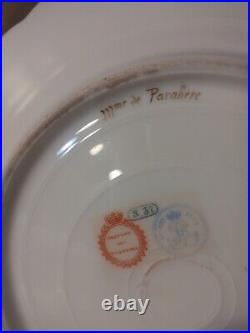 Antique Sevres Porcelain Portrait Plate Sgnd Mkd 19th C. Gold Gilt Fancy Perfect