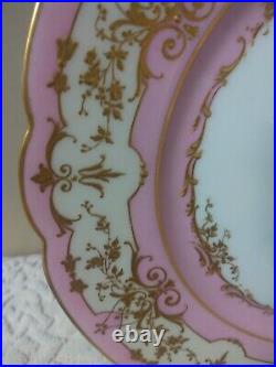 Antique Sevres Portrait Porcelain Plate Sgnd Mkd 19th C. Gold Gilt Fancy PERFECT
