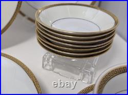 Antique Thomas Bavaria Greek Key Porcelain China Lot 31 pieces 24K Gold Trim