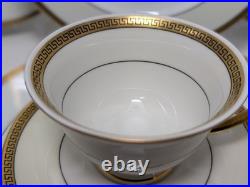Antique Thomas Bavaria Greek Key Porcelain China Lot 31 pieces 24K Gold Trim