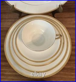 Antique Vintage LIMOGES Haviland Vignaud Gold Rim Porcelain China, LOT of 37 pcs