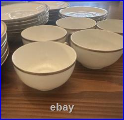 Antique Vintage LIMOGES Haviland Vignaud Gold Rim Porcelain China, LOT of 37 pcs