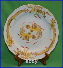 Antq MEISSEN Germany Crossed Swords Yellow DRAGON Red Dots 9 ¾ Dinner Plate