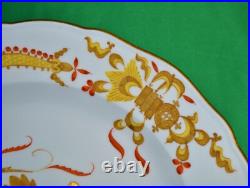 Antq MEISSEN Germany Crossed Swords Yellow DRAGON Red Dots 9 ¾ Dinner Plate