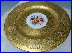 Art Nouveau SUPER Gold Hutschenreuther German Porcelain China Set of 10 Plates