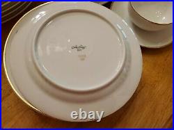 Arzberg China Porcelain White With Gold Trim 30 Piece Set Germany