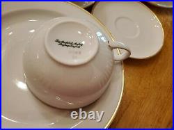 Arzberg China Porcelain White With Gold Trim 30 Piece Set Germany