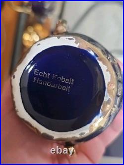 BAVARIA Echt Kobalt floral design gold on cobalt blue porcelain Coffee Set