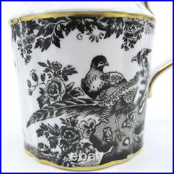 BLACK AVES ROYAL CROWN DERBY Bone China Creamer & Sugar Bowl Set(s) Gold A1310