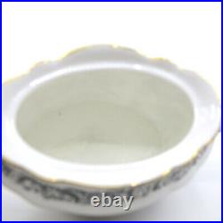 BLACK AVES ROYAL CROWN DERBY Bone China Sugar Bowl & Lid Gold Trim A1310 MINT