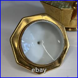 Bavaria Tirschenreuth China Sugar Dish 24 Karat Gold Incrusted And Platinum Rare