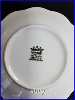 Bavarie Germany Fine Porcelain 24k T. G. P. Golden Rose 6 Tea Cups and Saucers