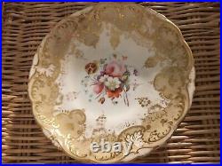Beautiful Antique Davenport Longport China Cup & Saucer Gold and Hand Painted 2