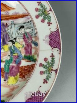 Beautiful Chinese gilded rose medallion porcelain plate