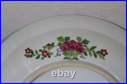 Beautiful Chinese gilded rose medallion porcelain plate