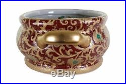 Beautiful Red and Gold Tapestry Porcelain Foot Bath 17.5L