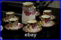 Beautiful Vintage Antique 1930/40 Porcelain China Gilded Tea Set