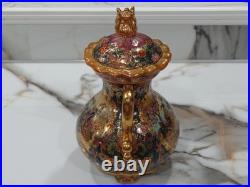 Beautiful Vintage Satsuma Vase With LID Ornate Gilded Geisha Scene Must See
