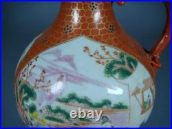 Beautiful chinese porcelain gilded rose medallion of teapot