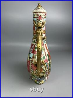 Beautiful chinese porcelain gilded rose medallion of teapot Beautiful chinese porcelain gilded rose medallion of teapot