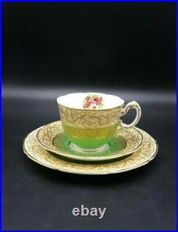Bishop China Hand Painted Floral-Gold Gilded Part Tea Set for 6 people