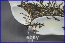 Bodley Hand Painted Aesthetic Gold Gilt Seaweed Bone China Shell Plate C. 1870s