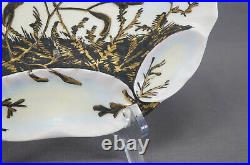 Bodley Hand Painted Aesthetic Gold Gilt Seaweed Bone China Shell Plate C. 1870s