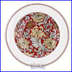 Bone China Dinner Service Set 20pc Porcelain Dinnerware MORRIS GARDEN Red Gold Bone China Dinner Service Set 20pc Porcelain Dinnerware MORRIS GARDEN Red Gold