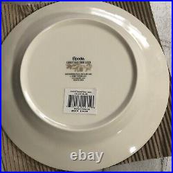 Boxed Set Of 4 Spode Christmas Tree Gold 8 Salad Plates With Tags $160