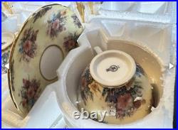 Bradford Exchange Lena Liu Glorious Chintz Tea Cup Set Lot of 4 COAs