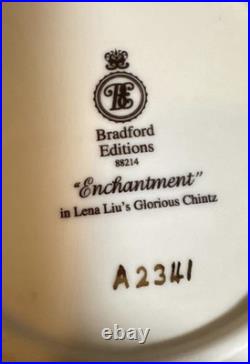 Bradford Exchange Lena Liu Glorious Chintz Tea Cup Set Lot of 4 COAs